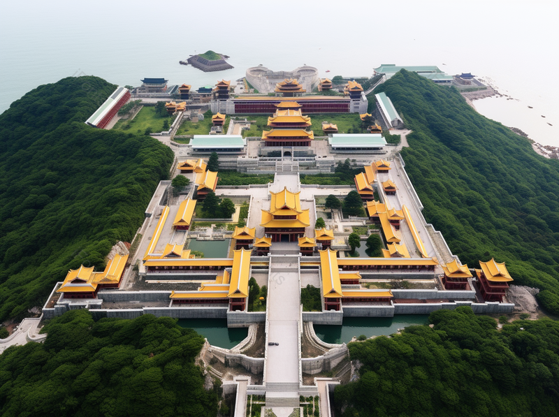 航拍5A风景区普陀山宝陀摄影图,高清,摄影图,摄影图片,图片大全,摄影图免费下载